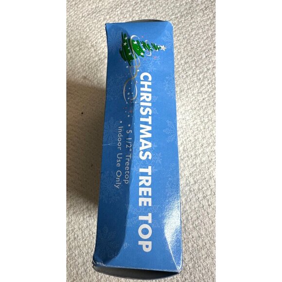 Christmas Tinsel Star Tree Topper Lighted Indoor Multicolor Bulbs Vtg WORKS Vtg - Picture 4 of 6